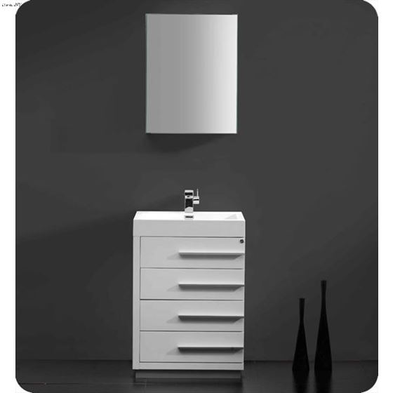 Medicine Cabinet Fvn8024wh By Fresca, Livello 30 Modern Bathroom Vanity With Medicine Cabinet