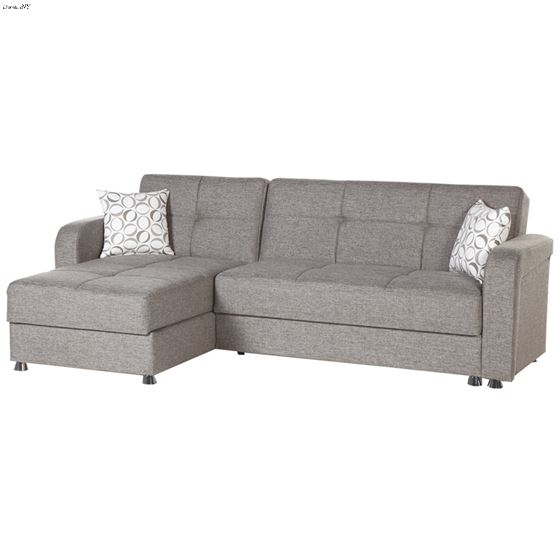Vision Diego Gray Modern Sectional Sleeper 2