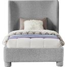 Penny Grey Boucle Twin Bed