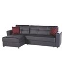 Elegant Santa Glory Black Sectional Sleeper