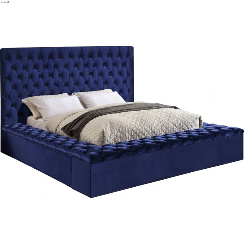 Bliss Queen Navy Bed
