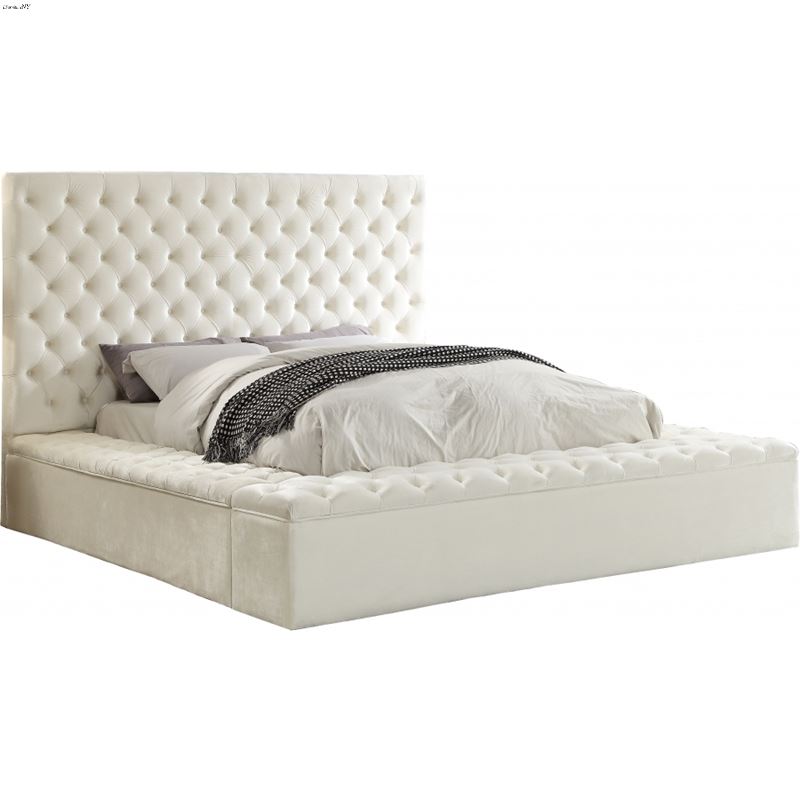 Bliss Queen White Bed