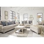 Traemore Ivory Linen Fabric Queen Sleeper Sofa-4