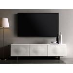 Moon High Gloss White Lacquer TV Stand in room