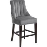 Oxford Grey Velvet Counter Height Stool - 2