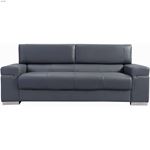 Soho Grey Leather Sofa and Love Seat 2