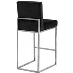 Giselle Black Velvet Counter Stool - Chrome - 2