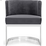 Gianna Grey Upholstered Velvet Dining Chair - Ch-4