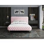 Delano Pink Velvet Tufted Upholstered Bed-4