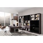 Ezra Modern Brown Oak and Grey Office Desk