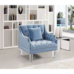 Roxy Sky Blue Velvet Tufted Chair Roxy_Chair_Sky Blue by Meridian Furniture 2