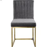 Giselle Grey Upholstered Velvet Dining Chair - G-4