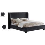 Penny Black Chenille Upholstered Bed-2