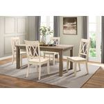 Janina Sand Thru White X-Back Dining Side Chair 5516WTS in Set