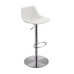 Rudy White Adjustable Bar Stool 05204WHT angle