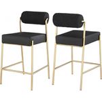 Carly Black Leatherette Counter Stool - Set of-2