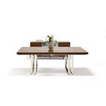 Galway Double Pedestal Walnut Lacquer Dining Table by Sharelle closed