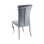 Carone Upholstered Side Chair Grey And Chrome 105073 back