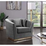 Arabella Grey Velvet Chair Arabella_Chair_Grey by Meridian Furniture 2