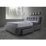 Fenbrook Queen Grey Fabric Tufted Storage Bed 30-2