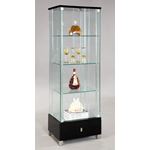 Chintaly Modern Glass Curio 6628 Black