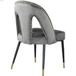 Akoya Grey Upholstered Velvet Dining Chair - Set-4