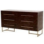 Mosaic 6 Drawer Double Dresser in Rustic Java Side
