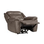 Kennett Taupe Leather Power Reclining Chair 952-4