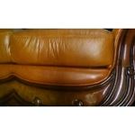 Traditional 100 Brown Italian Leather Sofa 100 By ESF Furniture 2
