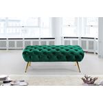 Amara Green Velvet Upholstered Tufted Bench - 2