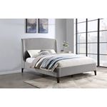 Mosby Grey Upholstered Curved Headboard Platfor-2