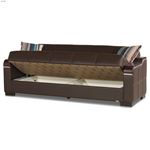 Uptown Brown Leatherette Sofa Bed-2