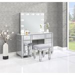 Allora Mirrored 9 Drawer Vanity Set with Hollyw-2