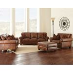 Silverado Caramel Brown Leather Sofa-2
