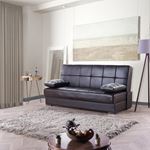 Soho Brown Leatherette Convertible Sofa Bed wit-4