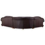 Apolo Brown Leather Sectional Back