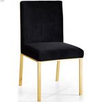 Opal Black Upholstered Velvet Dining Chair - Gol-4