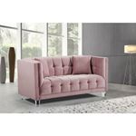 Mariel Pink Velvet Tufted Love Seat Mariel_Loveseat_Pink by Meridian Furniture 2