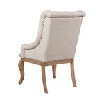 Brockway Cove Tufted Upholstered Arm Chair Cream And Barley Brown 110293 Back