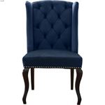 Suri Navy Upholstered Tufted Velvet Dining Chair-4