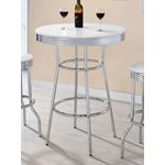 Coaster Retro Black Round 30 inch Bar Table White 2300