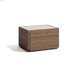 The Porto Premium Left Nightstand in Walnut by JM