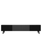 Jax Modern Black and Grey 79 inch TV Stand front