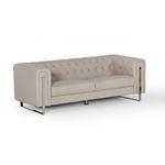 Salvia Modern Beige Linen Sofa Side