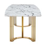 ESF 131 Marble Top Dining Table with Gold base Side