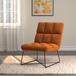 Lux Burnt Orange Armless Accent Chair 903836-2