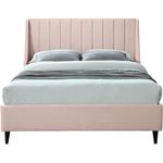Eva Pink Velvet Upholstered Bed-2