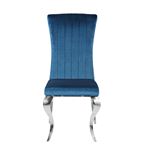 Carone Upholstered Side Chair Teal And Chrome 10-2