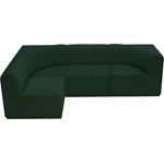 Ollie 98 inch Green Boucle Fabric Sectional-4