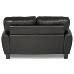 Rubin Black Bonded Leather Love Seat 9734BK-2 by Homelegance 2